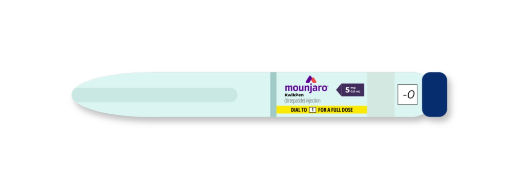 Close-up of Mounjaro injection pen